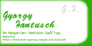 gyorgy hantusch business card